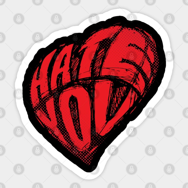 love & hate Sticker by Yerlanio